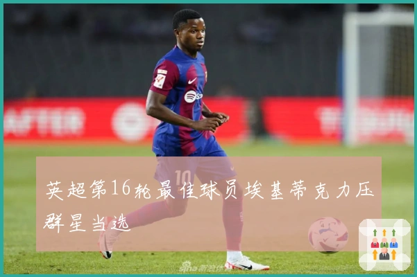 英超第16轮最佳球员埃基蒂克力压群星当选